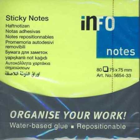 INFONOTES 75X75 VERDE