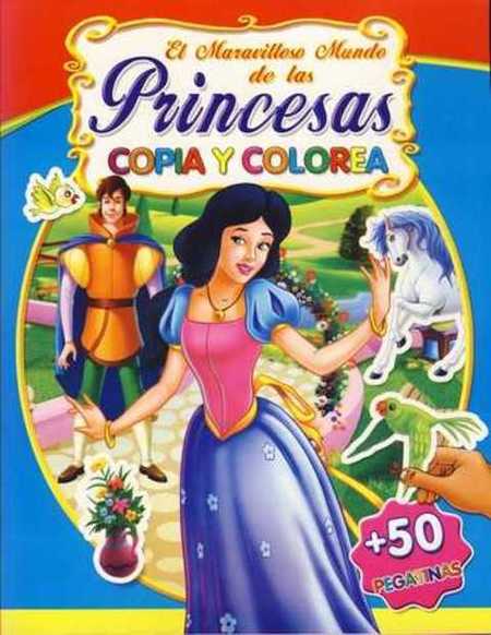 PRINCESAS COPIA Y COLOREA