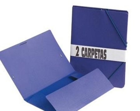 2 CARPETAS CON SOLAPAS CUARTILLA