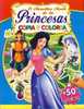 PRINCESAS COPIA Y COLOREA