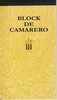 BLOCK DE CAMARERO
